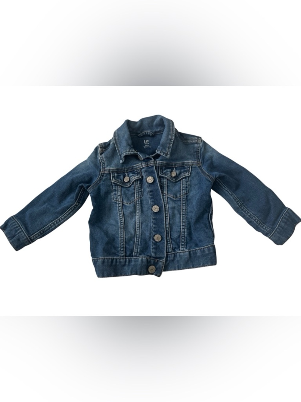 GAP Kids Dark Blue Denim Jacket with Button Front